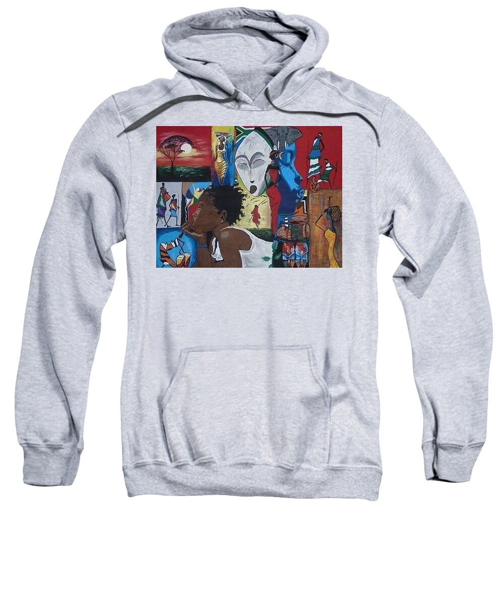  Sweatshirt featuring the painting Collective Dreamz by Charles Young