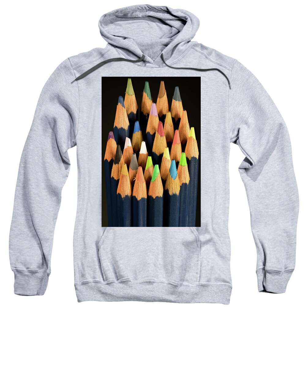 Colored Sweatshirt featuring the photograph Colored Pencils by Steven Nelson