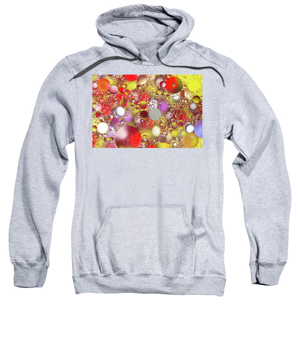 Abstract Sweatshirt featuring the photograph Colorful Bubbles in Oily Water by Charles Floyd