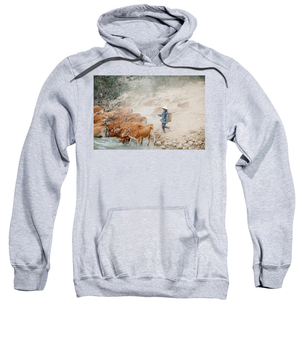 Awesome Sweatshirt featuring the photograph Come Back Center Highland by Khanh Bui Phu