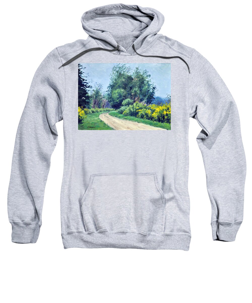 Landscape Sweatshirt featuring the painting Cool Misty Morning Light by Rick Hansen