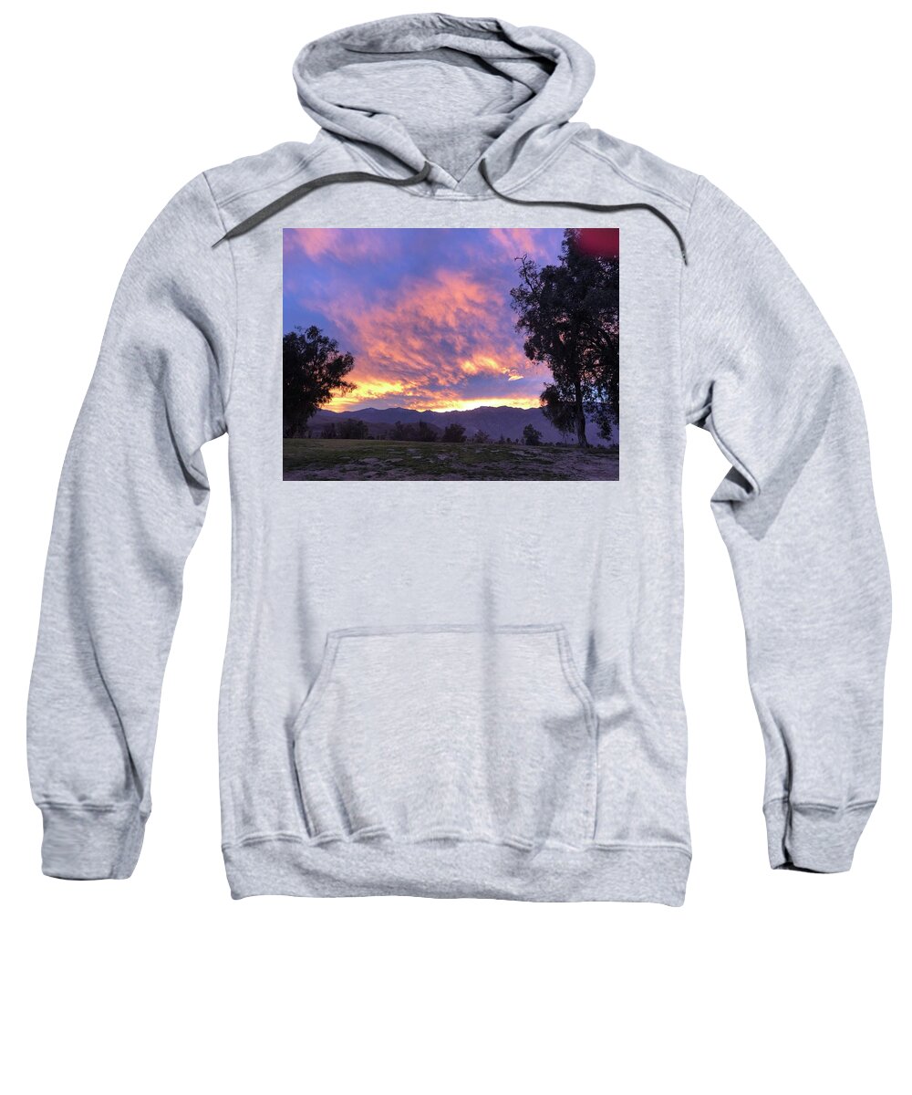 Landscape Sweatshirt featuring the photograph Cotton Candy Sky by Leslie Porter