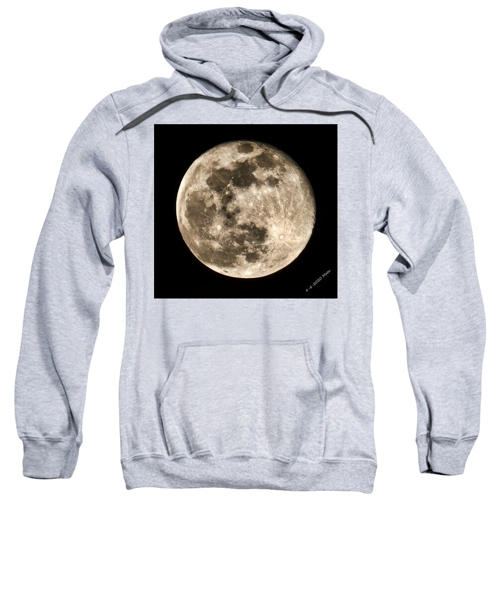 Nature Sweatshirt featuring the photograph COVID-19 Supermoon by Judy Cuddehe