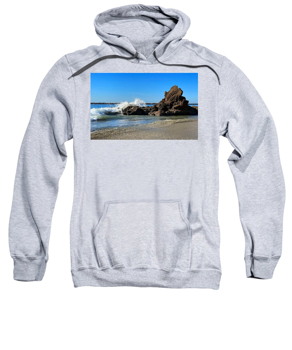 Waves Sweatshirt featuring the photograph Crashing Waves by Brian Eberly