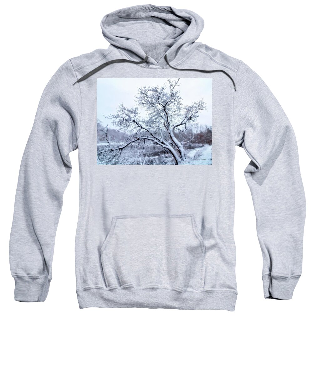 Snow Sweatshirt featuring the photograph December Snow At Nimisila Reservoir by Mary Walchuck
