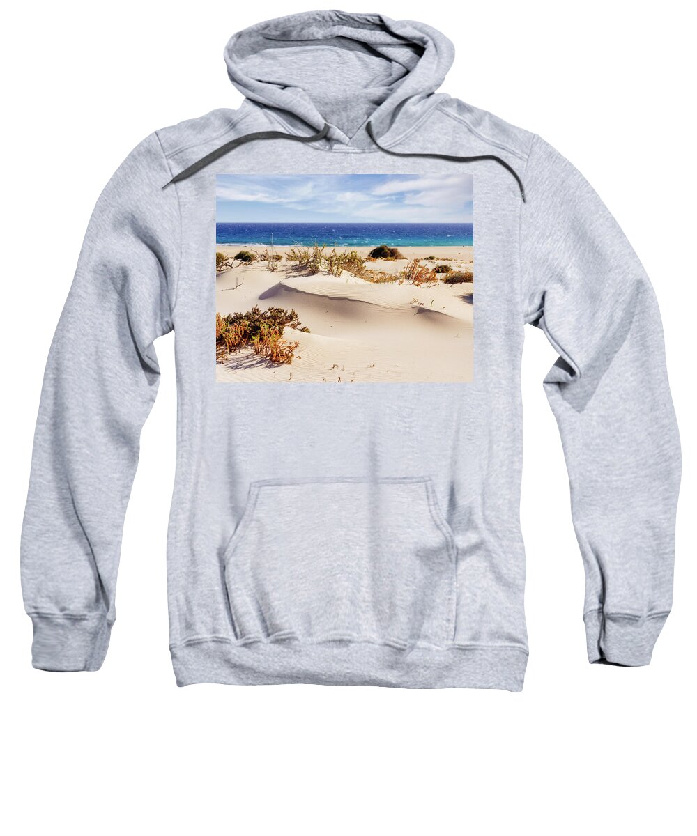 Atlantic Ocean Sweatshirt featuring the photograph Desert by the Sea by Francesco Riccardo Iacomino
