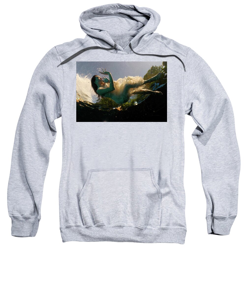 Underwater Sweatshirt featuring the photograph Dissolved Girl by Mark Rogers