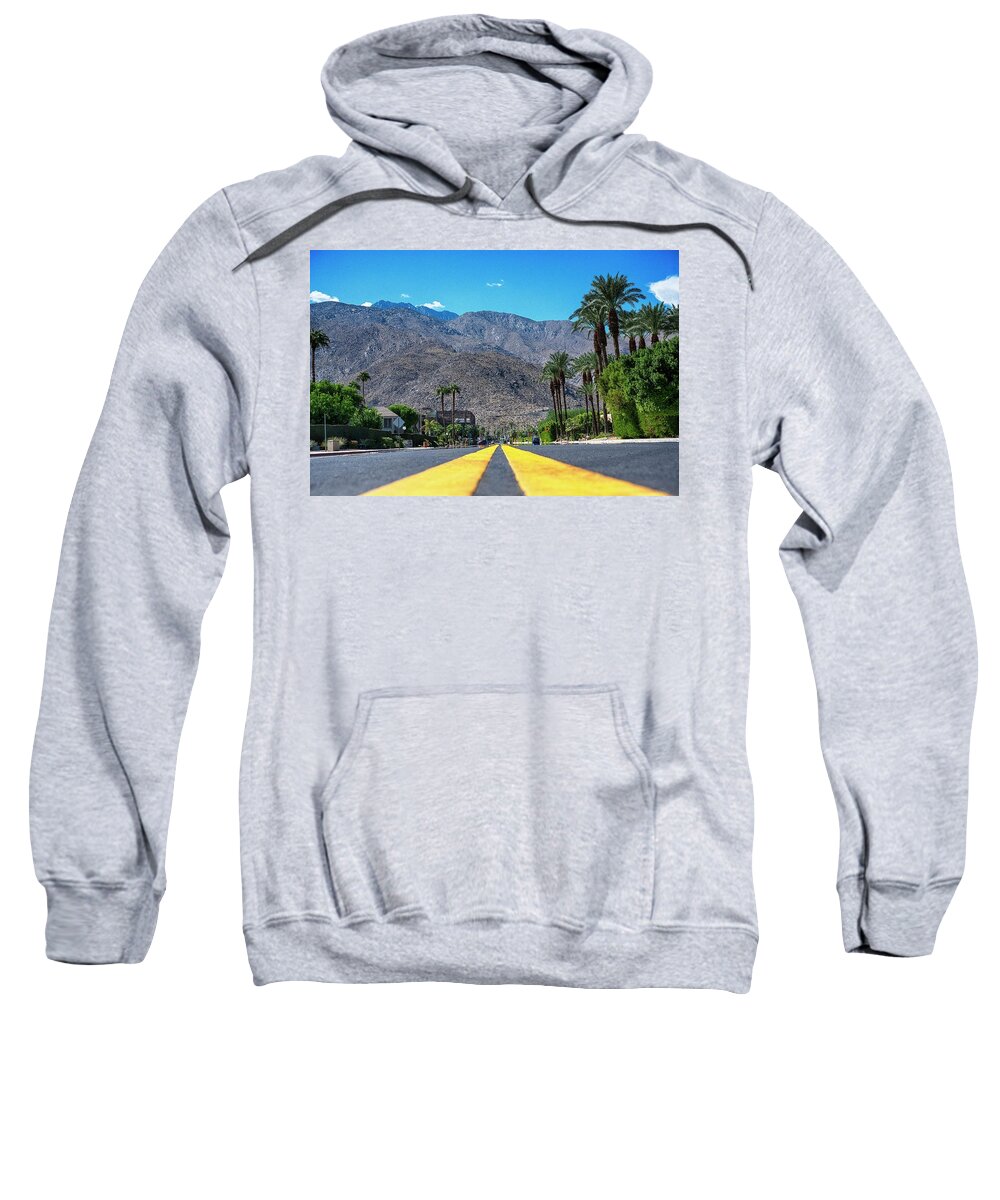 Artforsale Sweatshirt featuring the photograph Double Yellow by Jay Heifetz