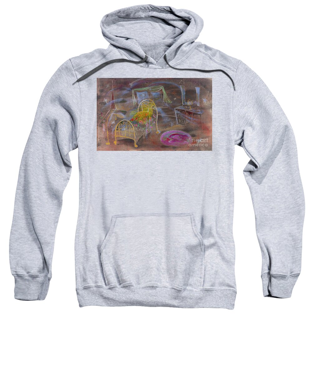 Dream Sweatshirt featuring the mixed media Dream by Cherie Salerno