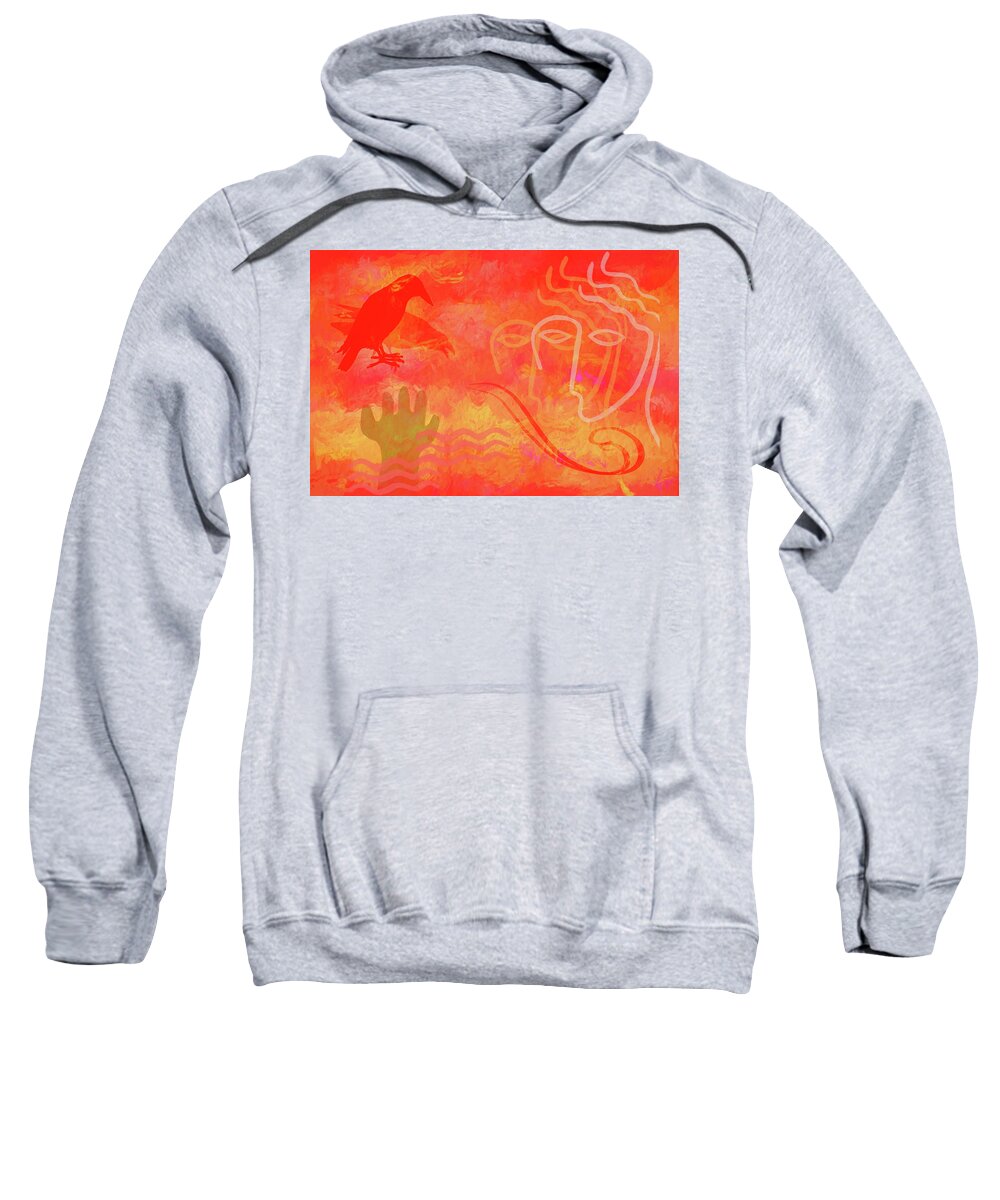 Abstract Sweatshirt featuring the digital art Dream by Irene Moriarty