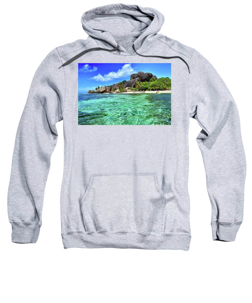 Seychellen Sweatshirt featuring the photograph Dream Island by Thomas Schroeder