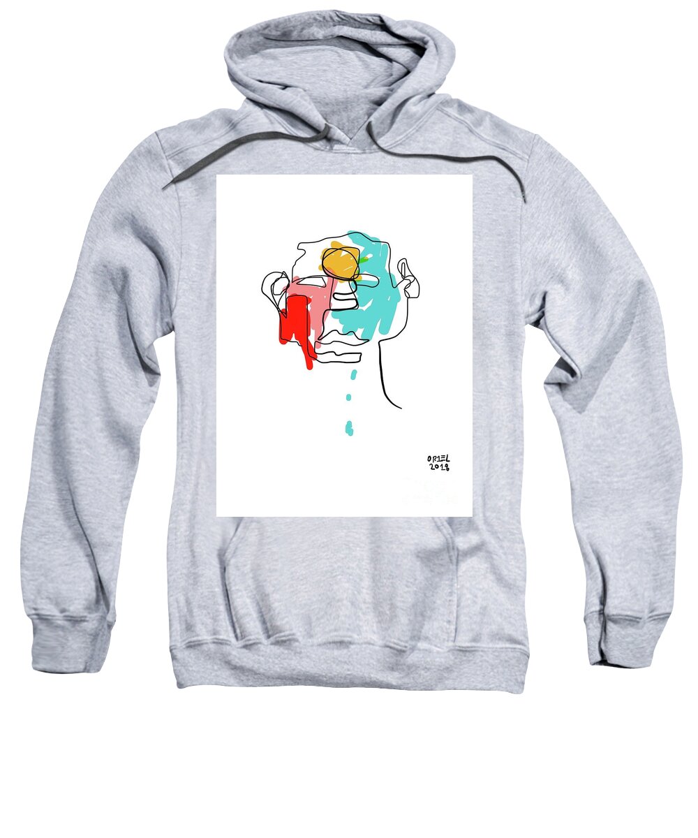  Sweatshirt featuring the painting Dripping by Oriel Ceballos