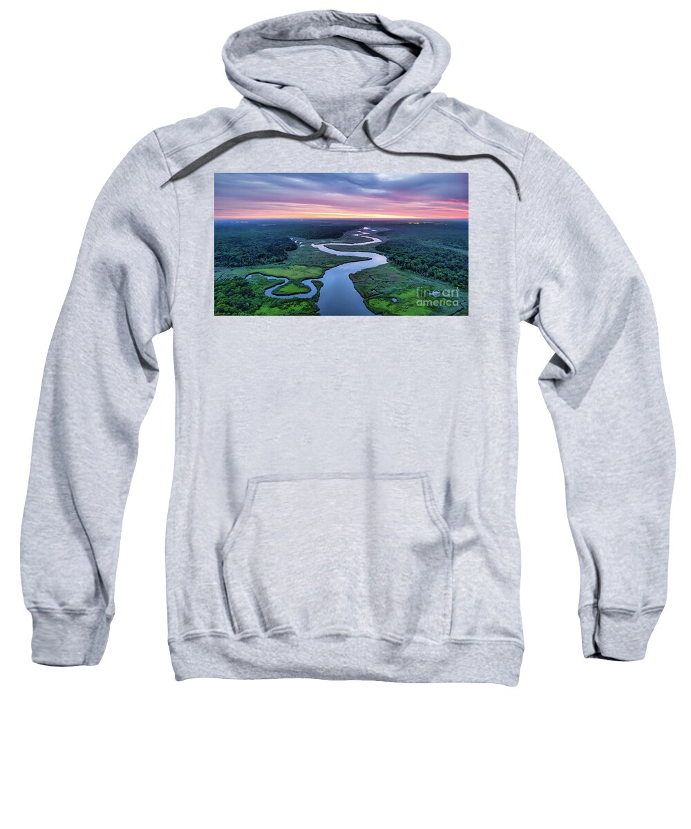 River Sweatshirt featuring the photograph Early Morning Meanders by Sean Mills