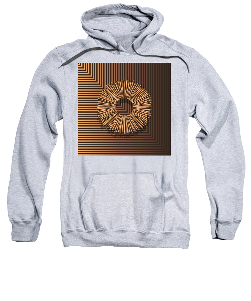 Nikita Coulombe Sweatshirt featuring the painting Eclipse 17 by Nikita Coulombe