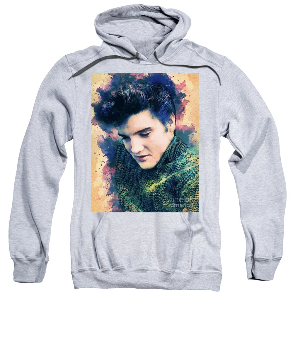Elvis Sweatshirt featuring the photograph Elvis The King by Franchi Torres
