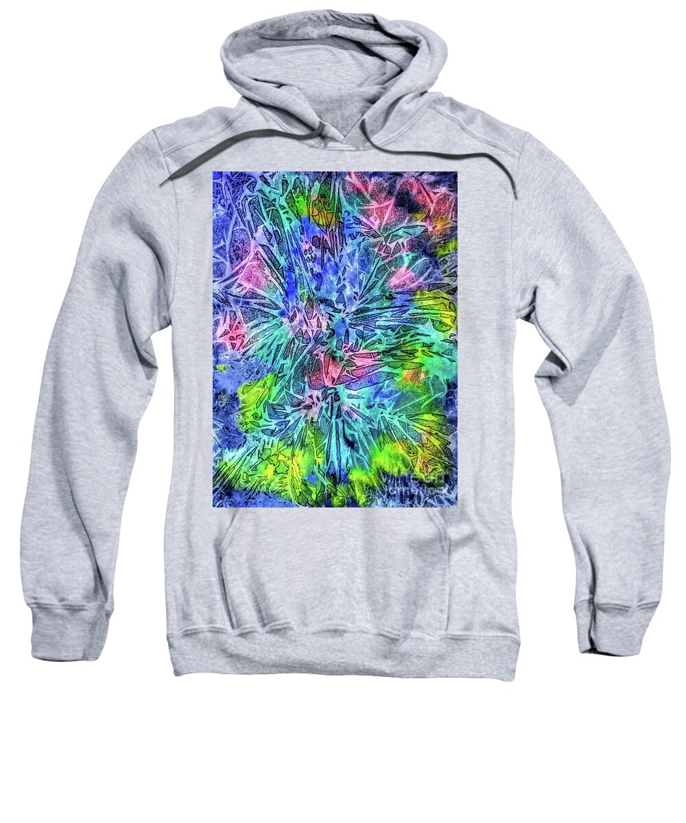 Abstract Sweatshirt featuring the painting Enlightenment by Eileen Kelly