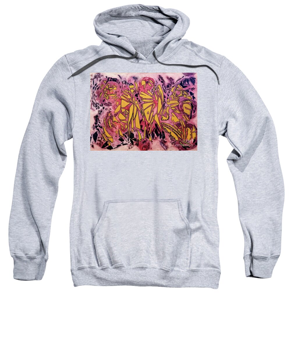 Abstract Sweatshirt featuring the painting Essence by Eileen Kelly