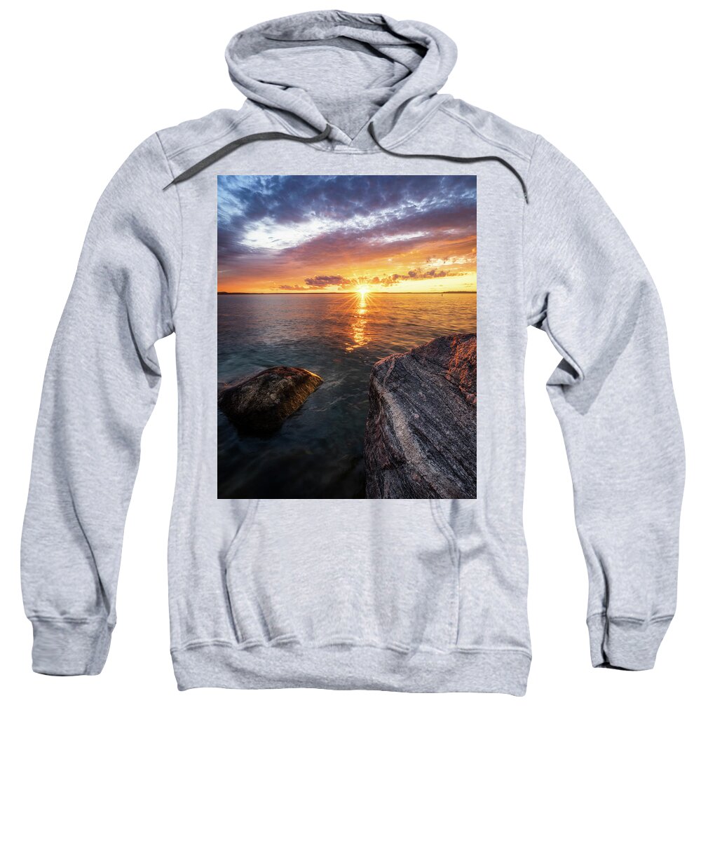 Sunset Sweatshirt featuring the photograph Evening Flare by Nate Brack