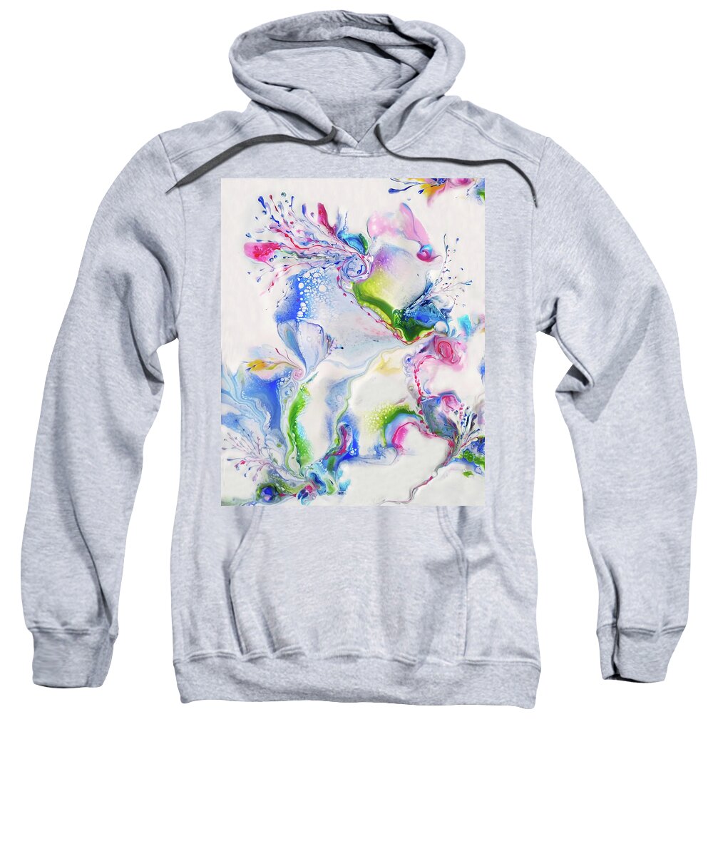 Abstract Sweatshirt featuring the painting Ever Growing 4 by Deborah Erlandson