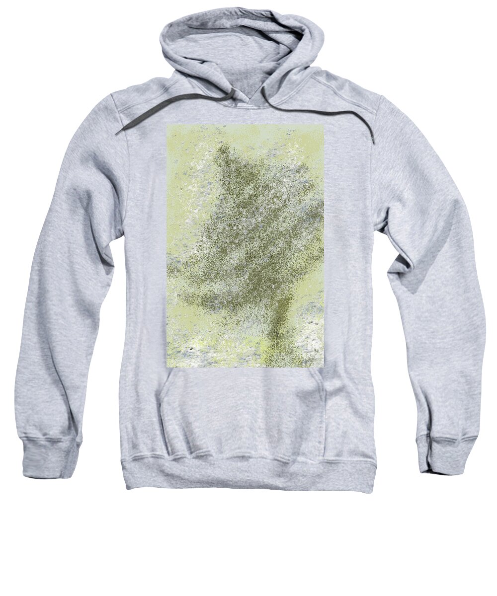 Tree Sweatshirt featuring the digital art Evergreen with snow by Bentley Davis