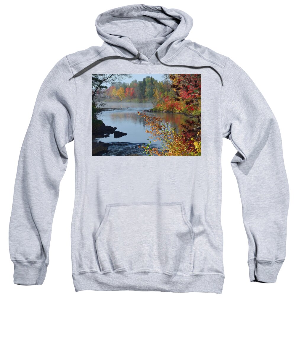 Fall Sweatshirt featuring the photograph Fall River by David Porteus