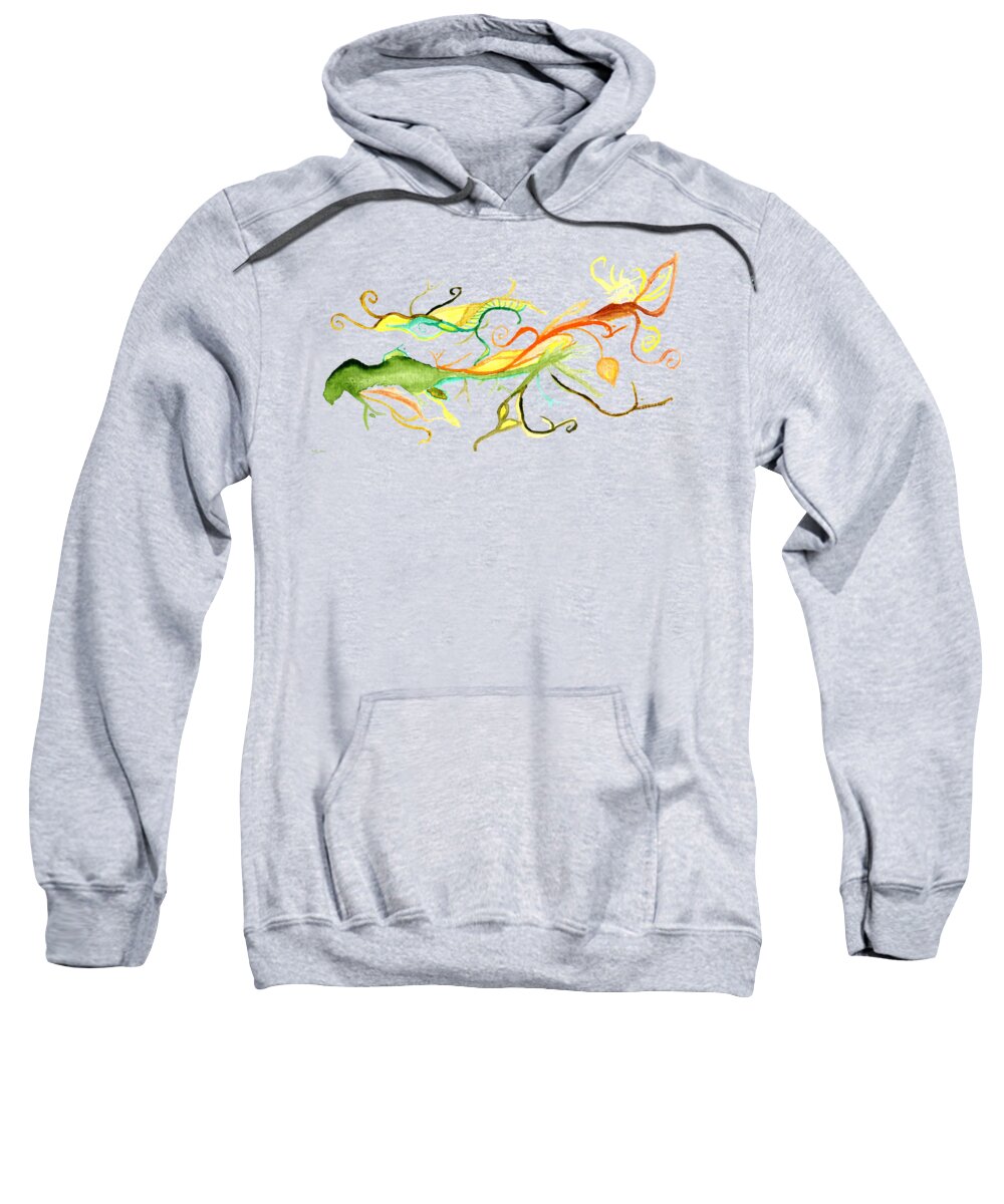 Abstract Sweatshirt featuring the painting Fascination Improvisation by Bentley Davis