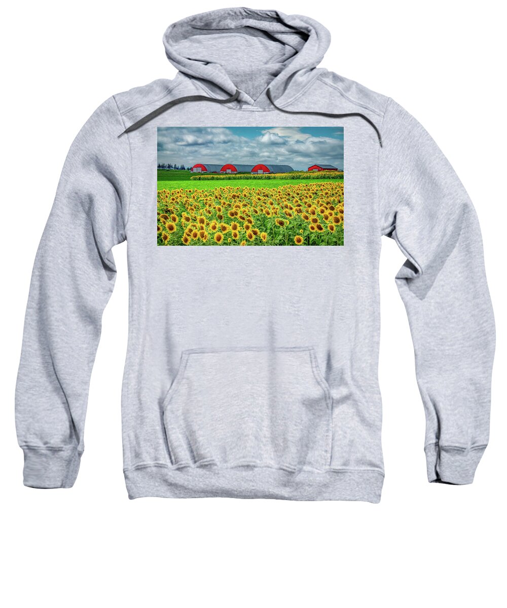 Pei Sweatshirt featuring the photograph Fields of Happiness by Marcy Wielfaert
