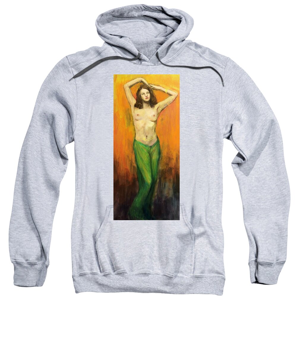 Spiritual Sweatshirt featuring the painting Figure Sinfonietta by John Morris