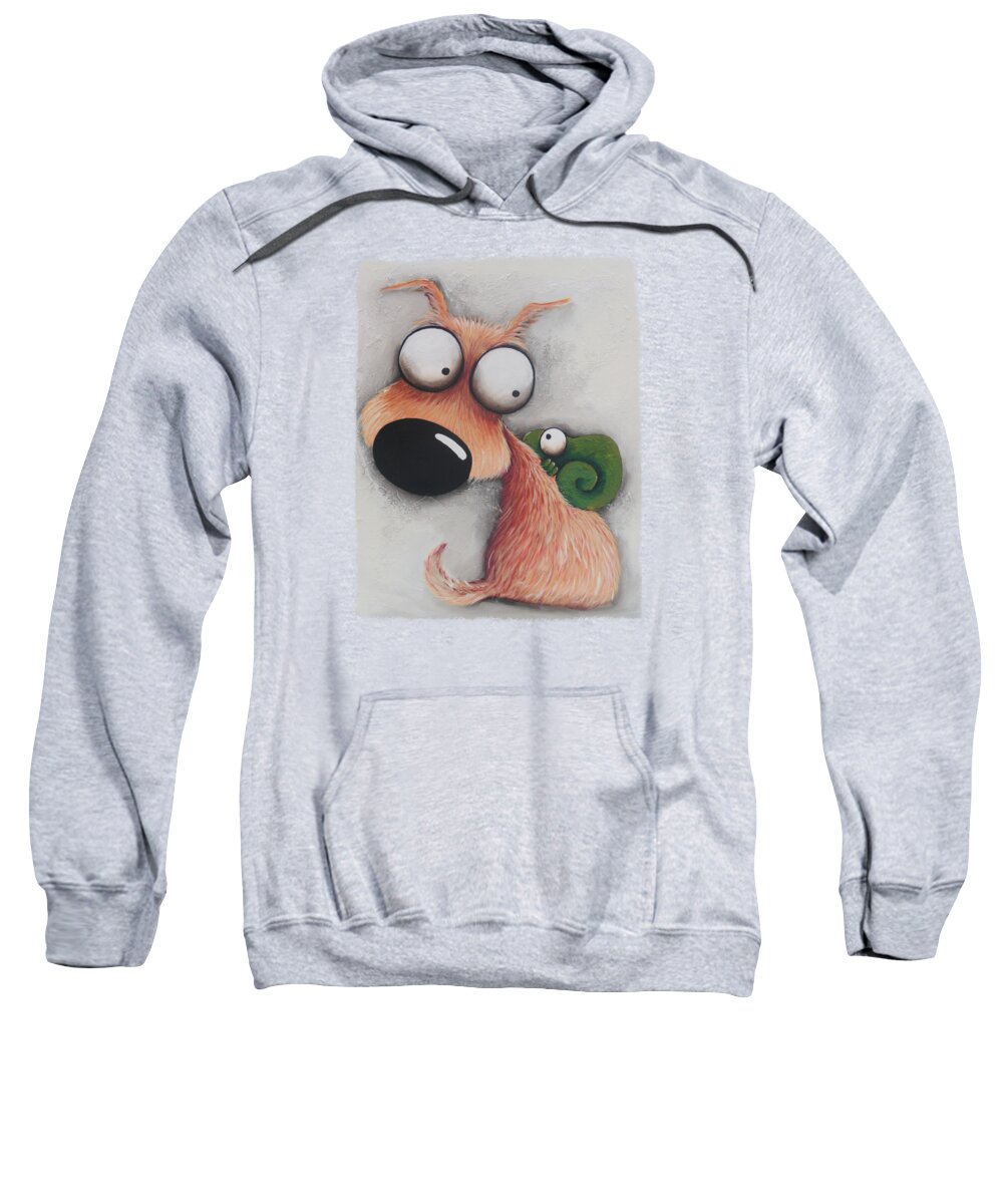 Dog Sweatshirt featuring the painting Finesse, you have it by Lucia Stewart