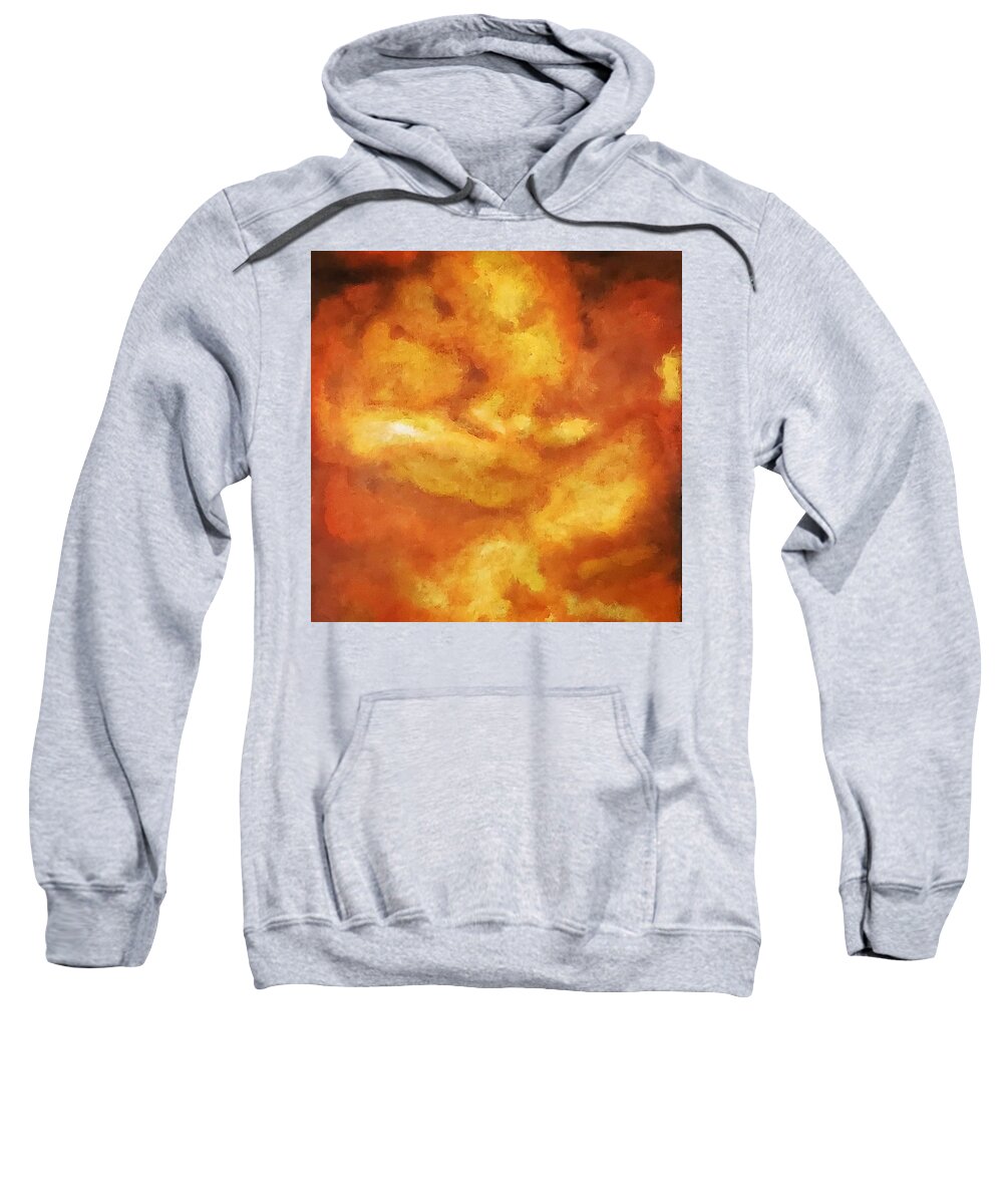 Fire Sweatshirt featuring the painting Fire by Amy Kuenzie