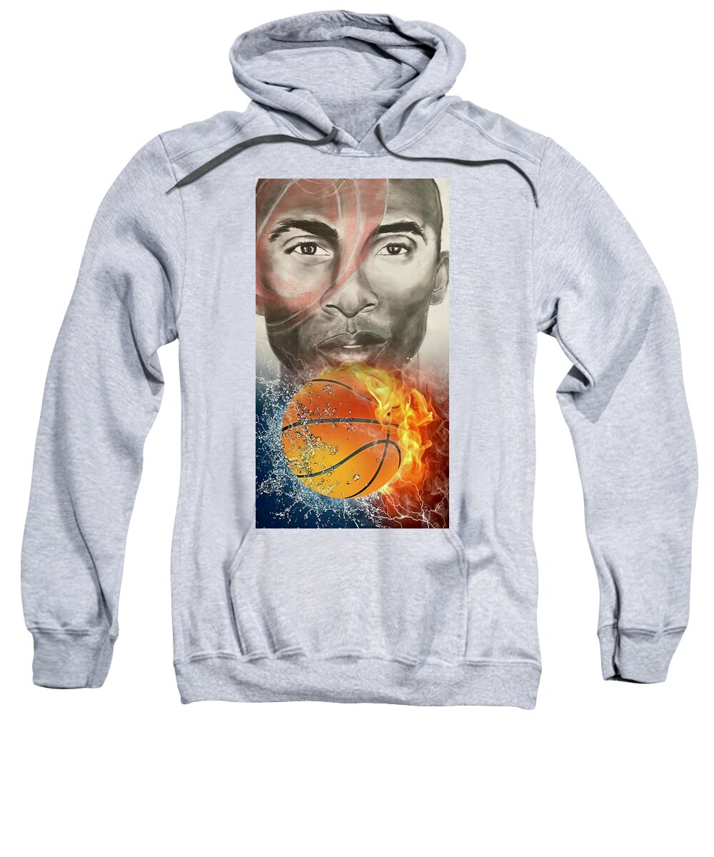  Sweatshirt featuring the mixed media Fire by Angie ONeal