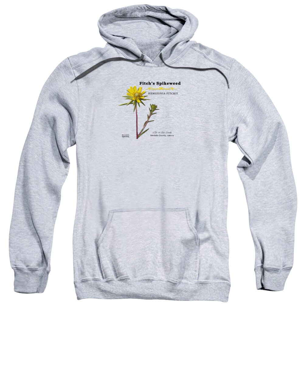 Fitch's Spikeweed Sweatshirt featuring the digital art Fitch's Spikeweed Hemizonia Fitchi by Lisa Redfern