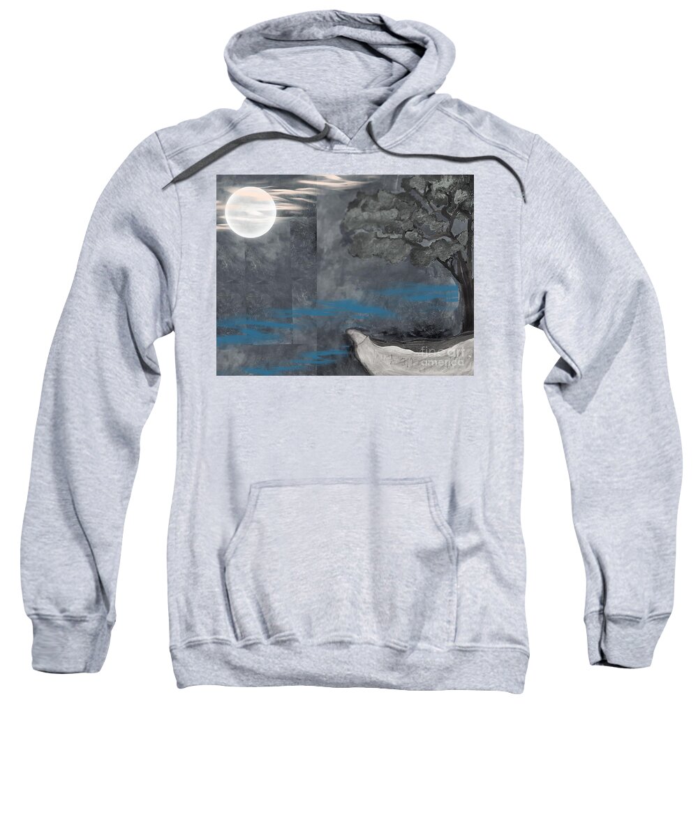  Sweatshirt featuring the painting Silver Whispers by Francis Brown