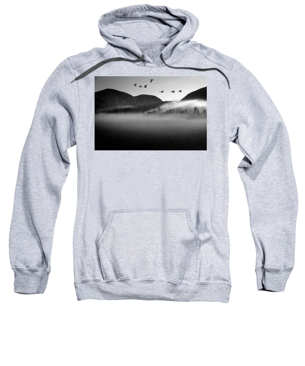 Bar Harbor Sweatshirt featuring the photograph Flying Over Fishermen's Bay in Bar Harbor by James C Richardson