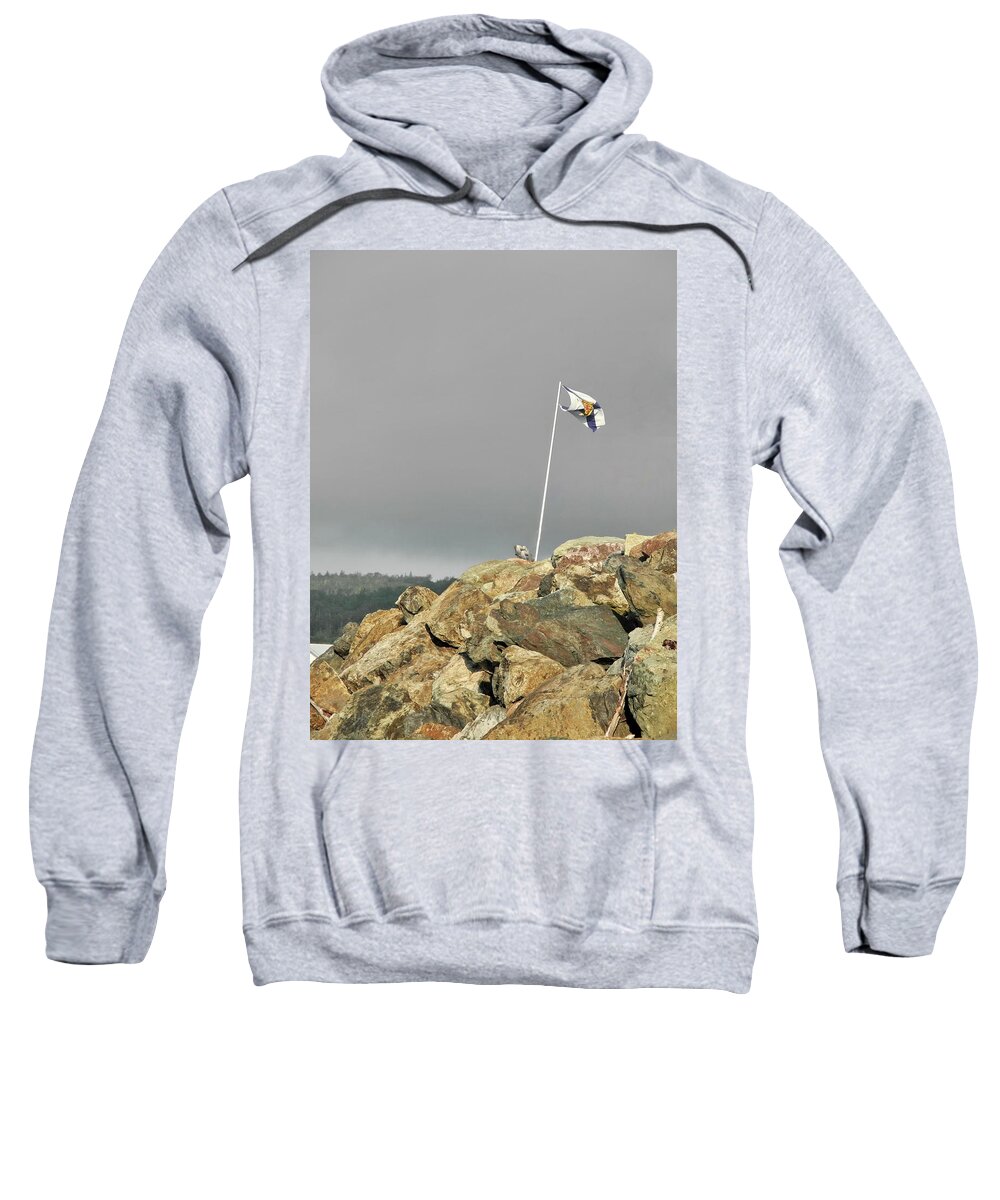Nova Scotia Sweatshirt featuring the photograph Flying THe Flag by Alan Norsworthy