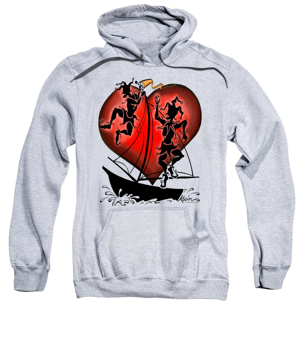 Fools For Love Sweatshirt featuring the painting Fools for Love by Kevin Middleton
