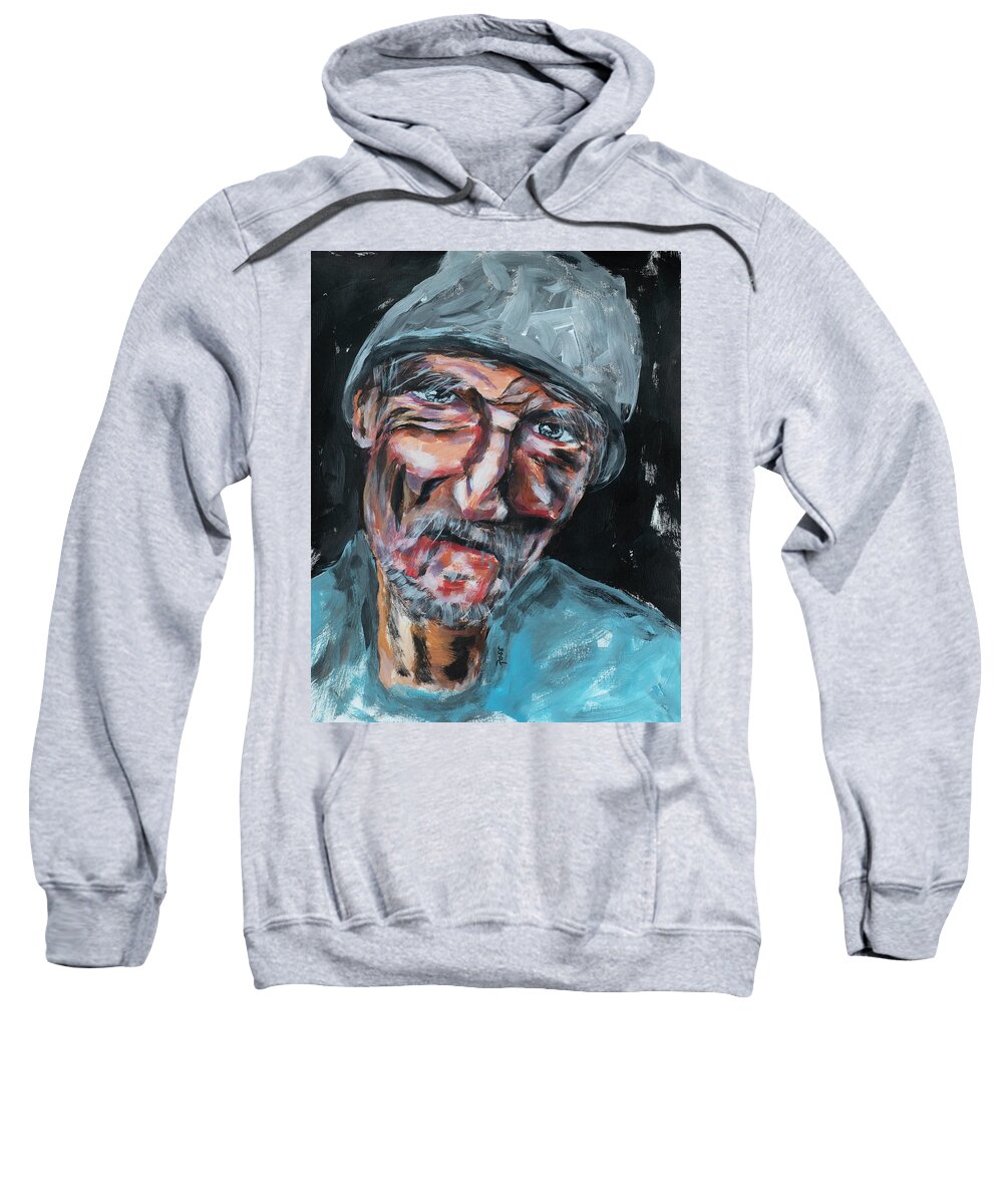 Homeless Sweatshirt featuring the painting Forgotten by Mark Ross