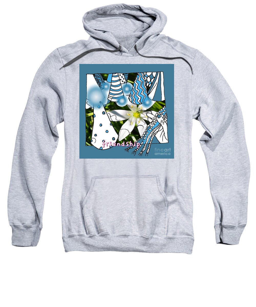 Drawing And Photography Sweatshirt featuring the drawing Friendship by Carol Rashawnna Williams