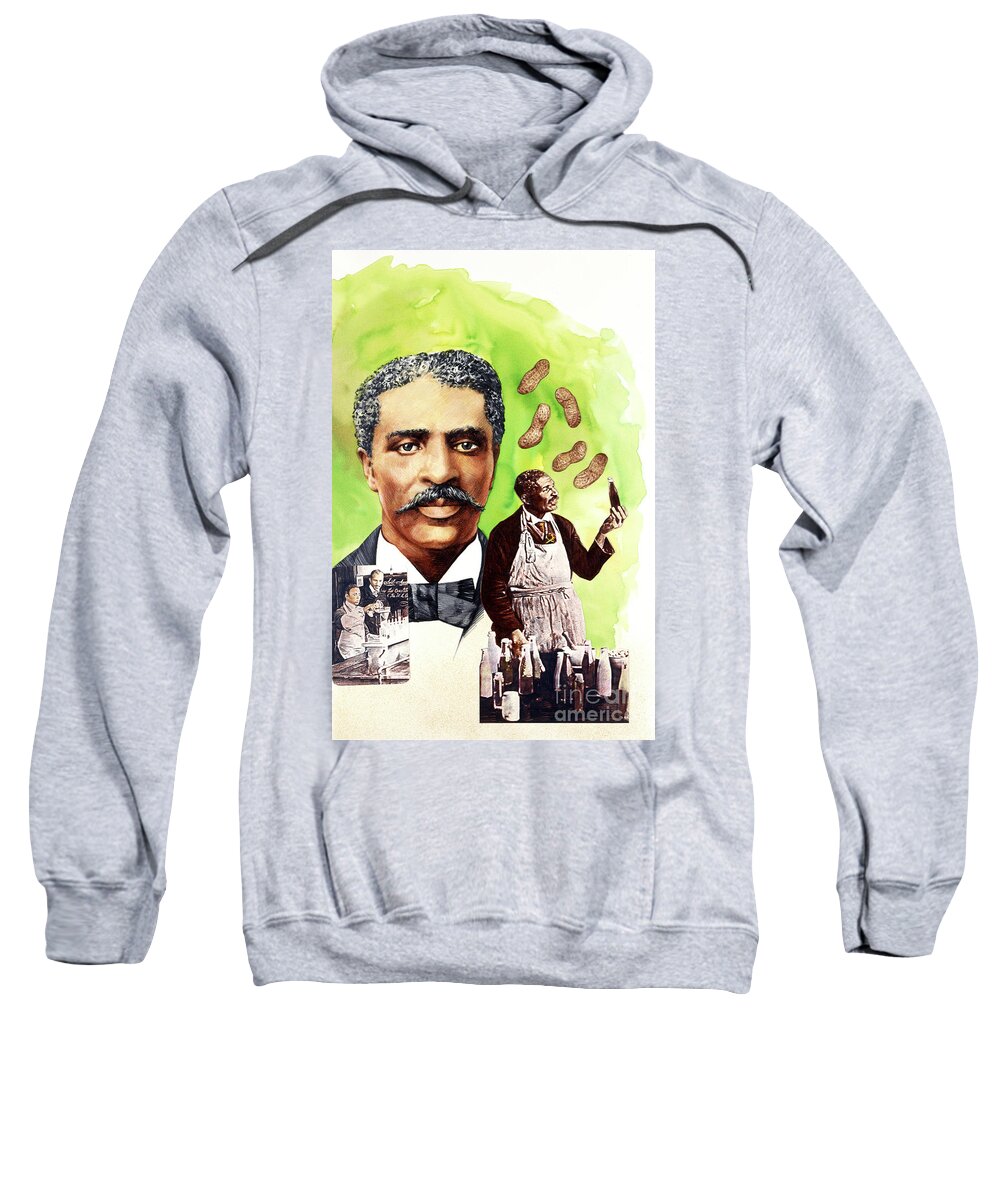 Paul And Chris Calle Sweatshirt featuring the painting The 1910s - George Washington Carver by Paul and Chris Calle