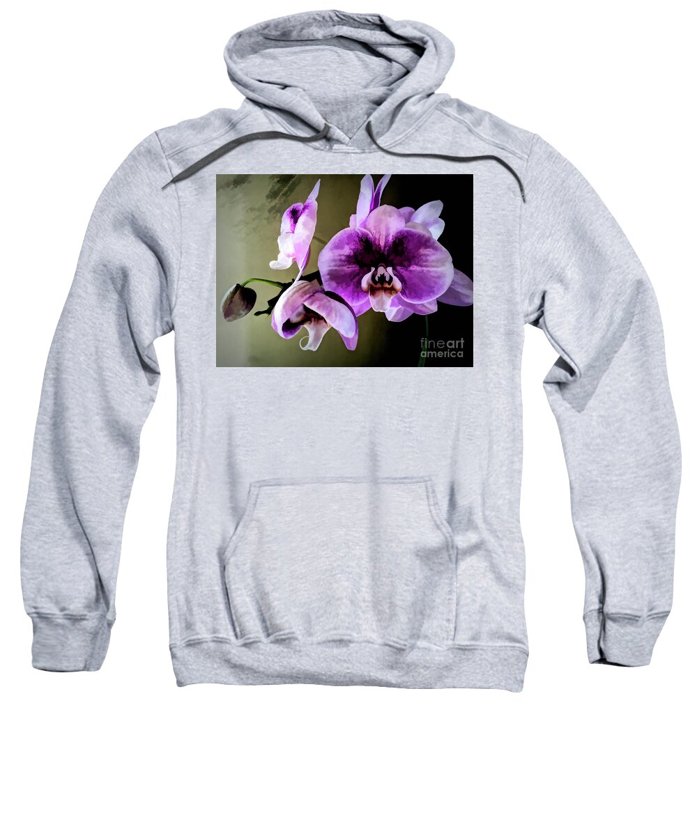Orchid Sweatshirt featuring the photograph Ghostly Natural Orchid by Diana Mary Sharpton