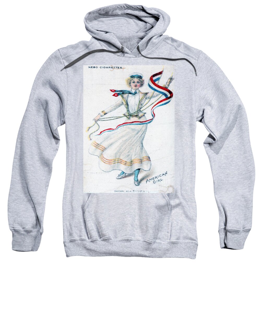 American Sweatshirt featuring the painting Glad to be an American Girl by Philip And Robbie Bracco