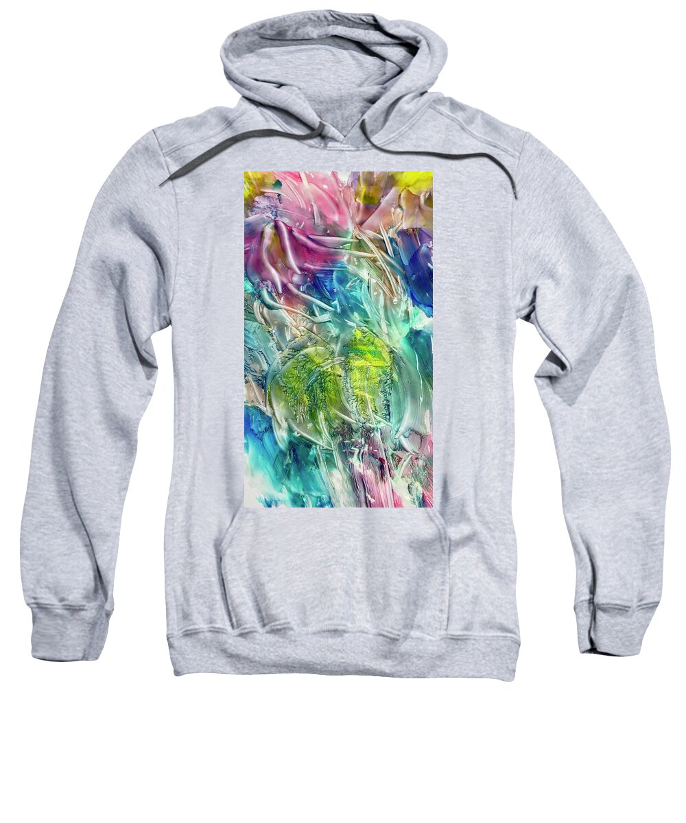  Sweatshirt featuring the painting Glass Works by Tommy McDonell