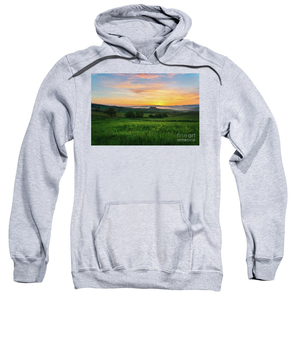 Tuscany Sweatshirt featuring the photograph Glory morning by Yuri Santin