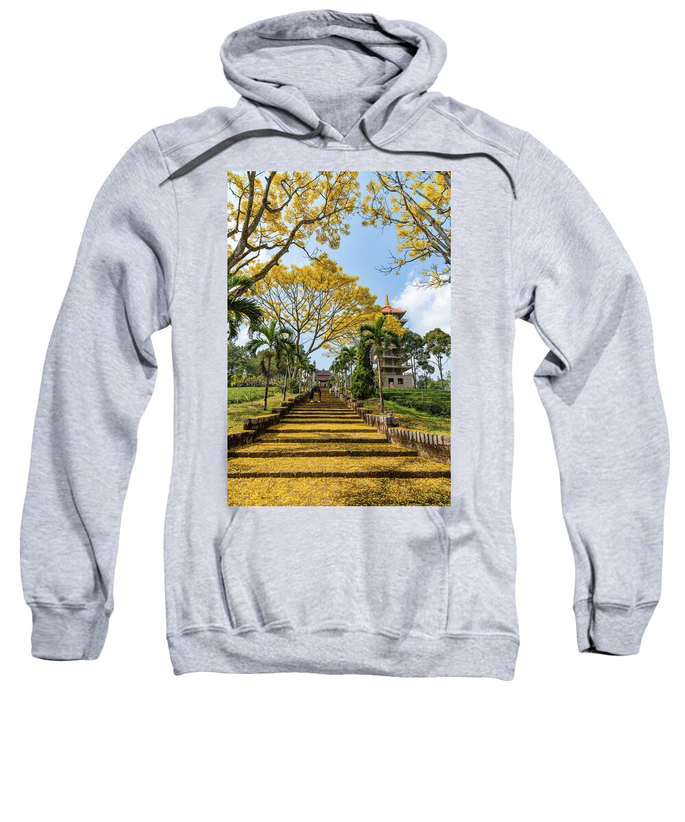 Awesome Sweatshirt featuring the photograph Gold pagoda #5 by Khanh Bui Phu