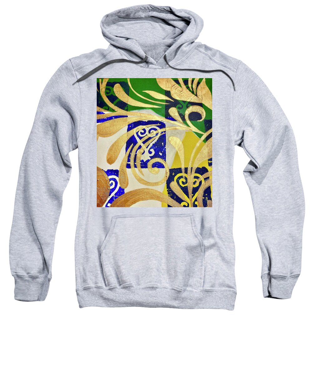  Sweatshirt featuring the painting Golden by Clayton Singleton