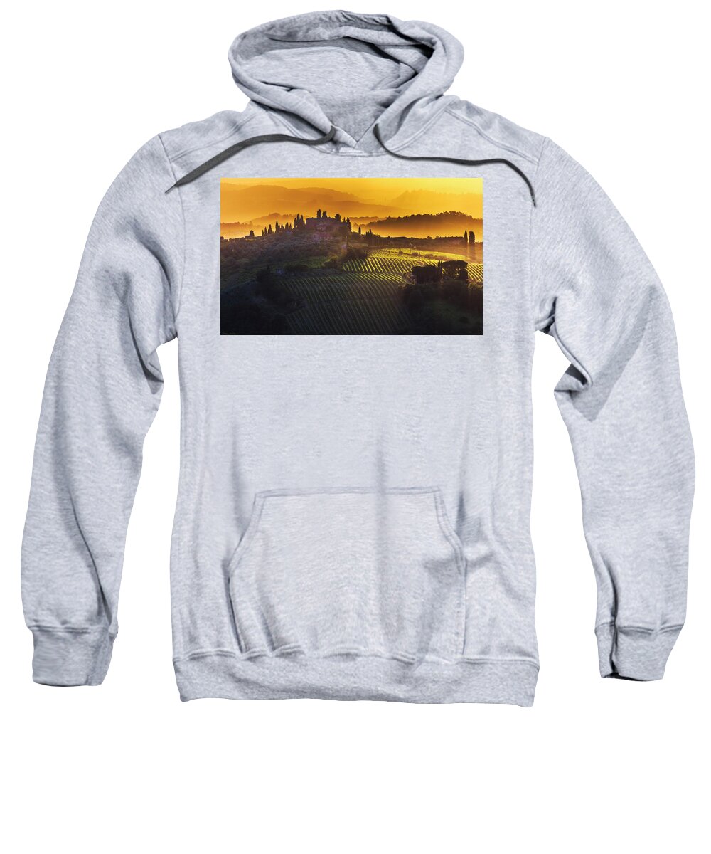 Italy Sweatshirt featuring the photograph Golden Tuscany by Evgeni Dinev