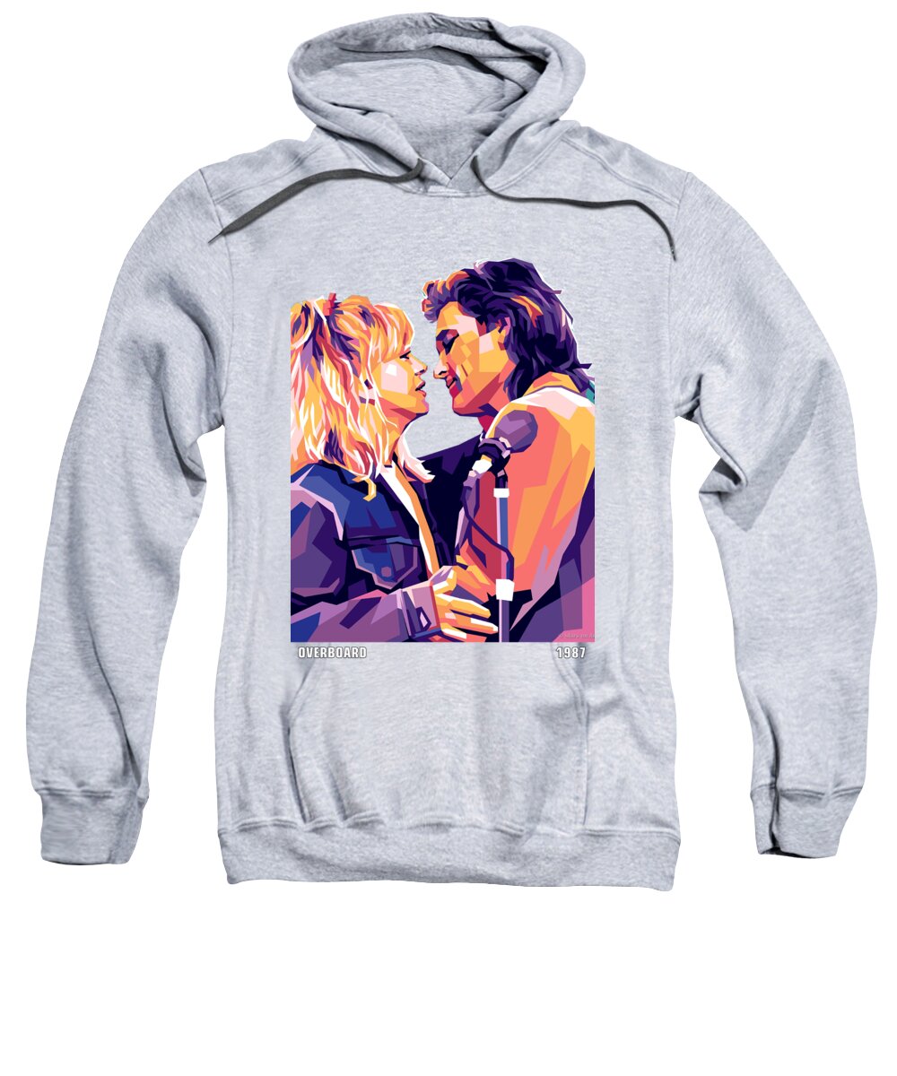 Goldie Hawn Sweatshirt featuring the mixed media Goldie Hawn and Kurt Russell by Movie World Posters