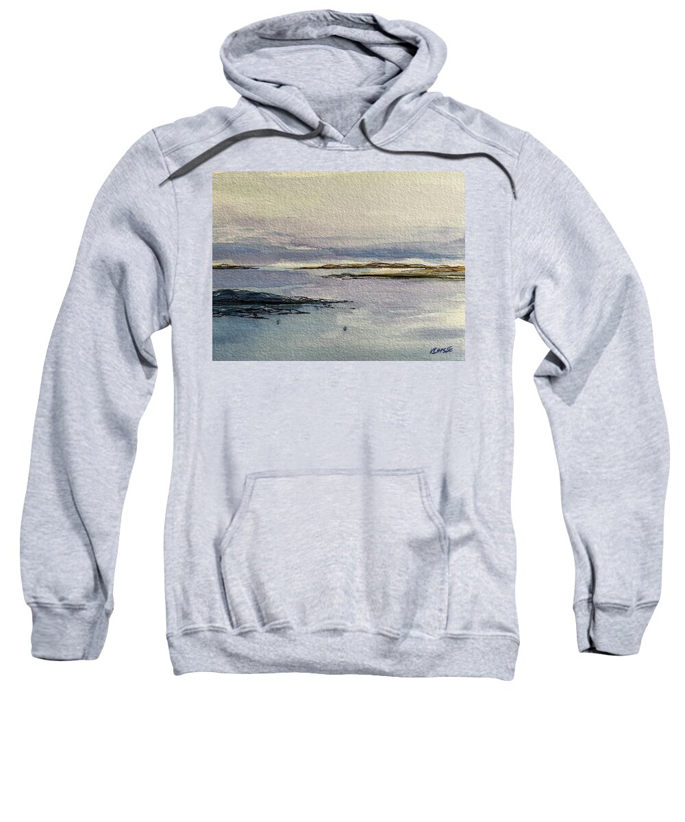 Morning Sweatshirt featuring the painting Good Morning Acadia Maine by Kellie Chasse