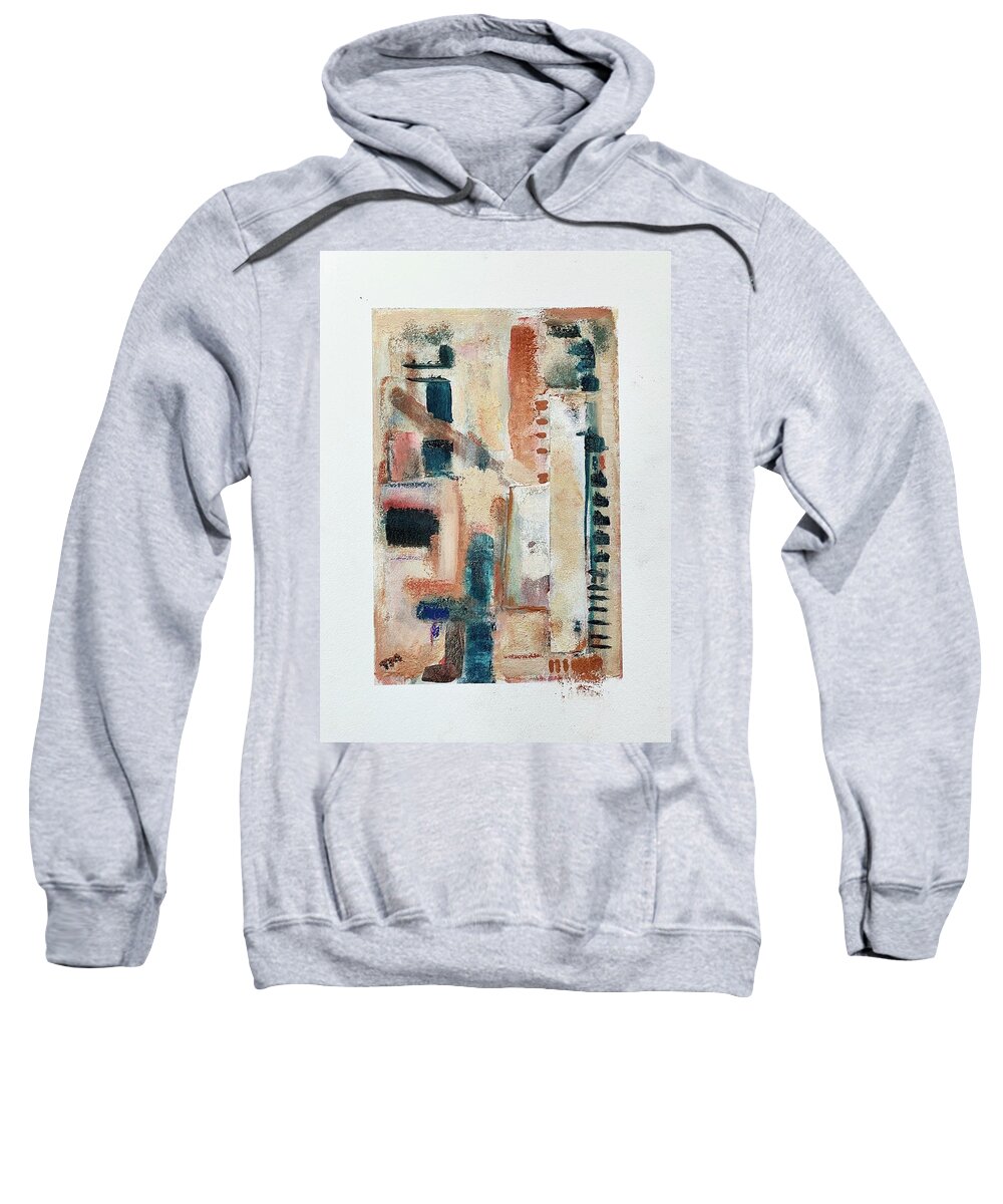  Sweatshirt featuring the painting Grain Elevators by Tommy McDonell