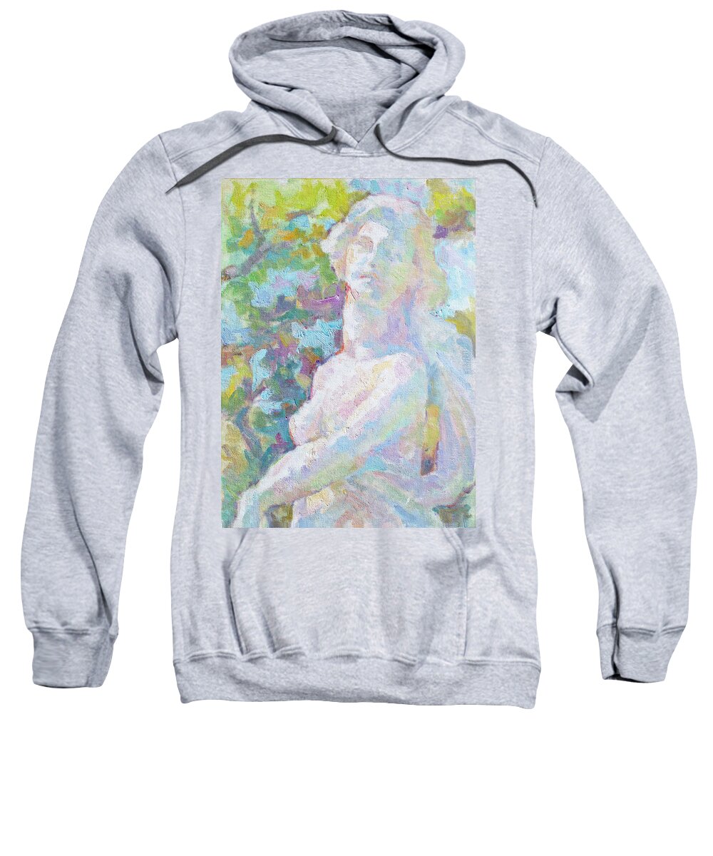 French Impressionism Sweatshirt featuring the painting Greek Goddess Autumn by Srishti Wilhelm